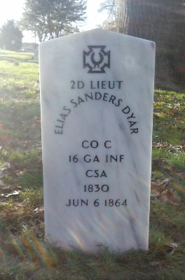 elias sanders dyar gravestone